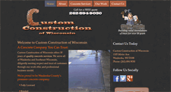 Desktop Screenshot of customconstructionofwi.com